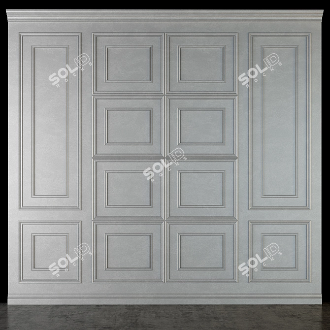 Artistic Wall Panel 085: Add Elegance to Your Space! 3D model image 3