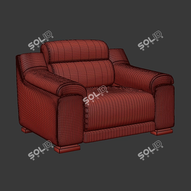 Elegant Allison Sofa: Timelessly Stylish 3D model image 3