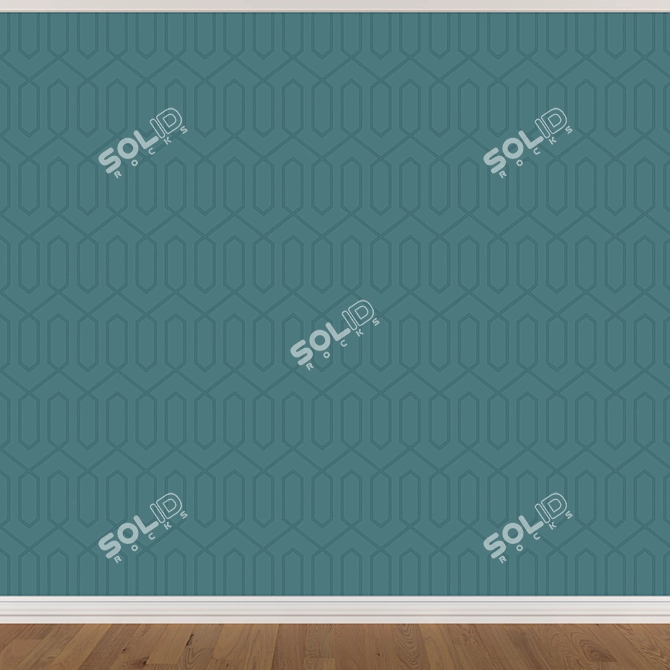 Seamless Wallpaper Set: 3 Colors & Textures 3D model image 2