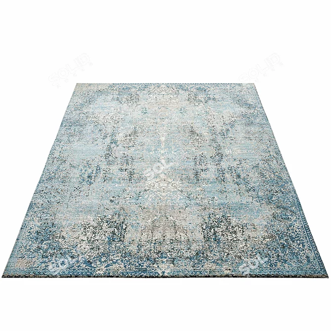 Luxury Allura Wool Rug 3D model image 2