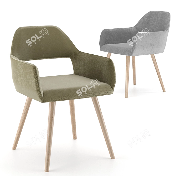 Elegant Cromwell Chair 3D model image 1