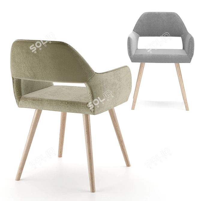 Elegant Cromwell Chair 3D model image 2