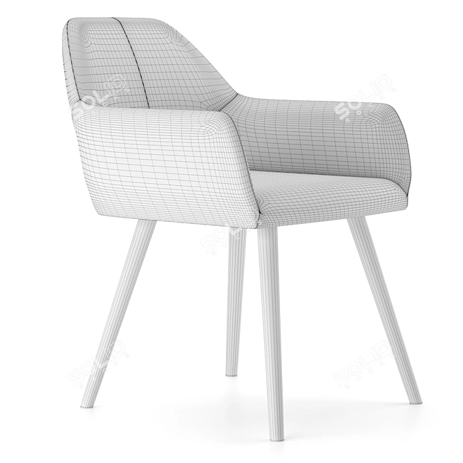 Elegant Cromwell Chair 3D model image 3