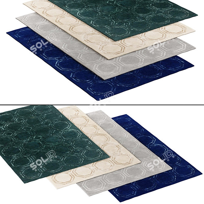 Luxurious 200x300cm Carpet 3D model image 2