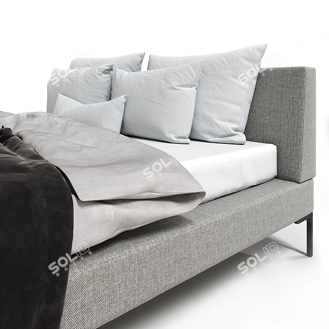 Modern Charles Bed - Stylish Comfort 3D model image 2