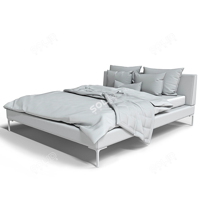 Modern Charles Bed - Stylish Comfort 3D model image 3