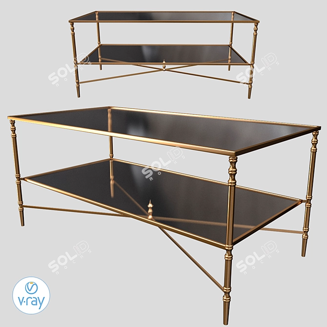 Caila Storage Coffee Table 3D model image 1