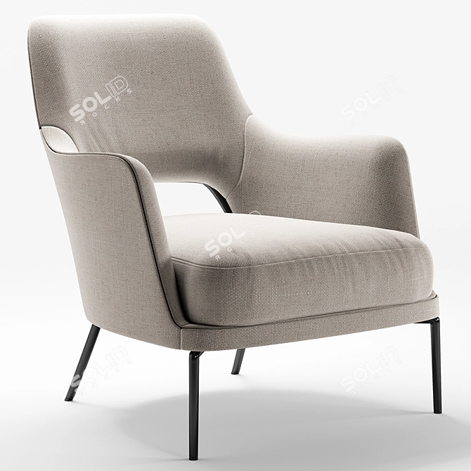 Elegant Flexform Joyce Armchair 3D model image 1