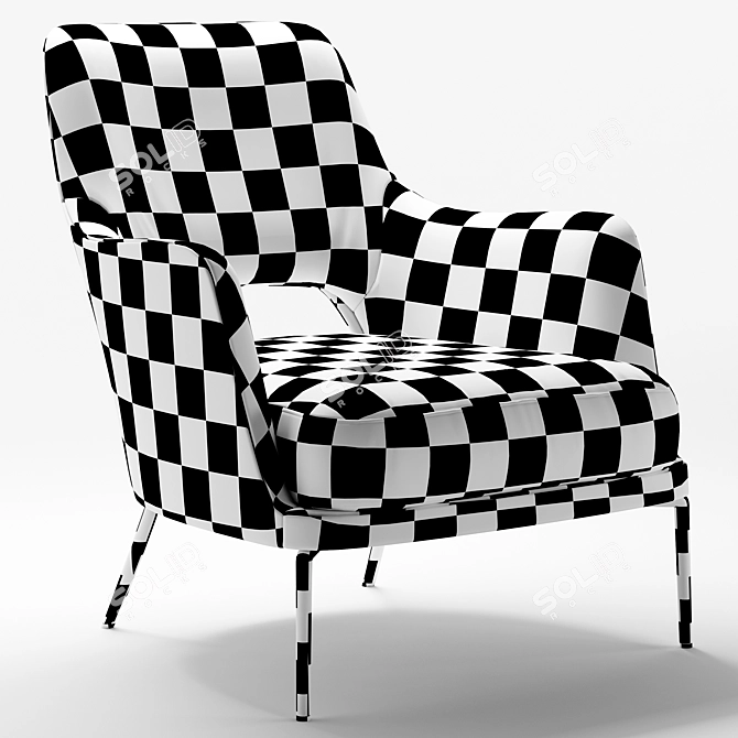 Elegant Flexform Joyce Armchair 3D model image 4