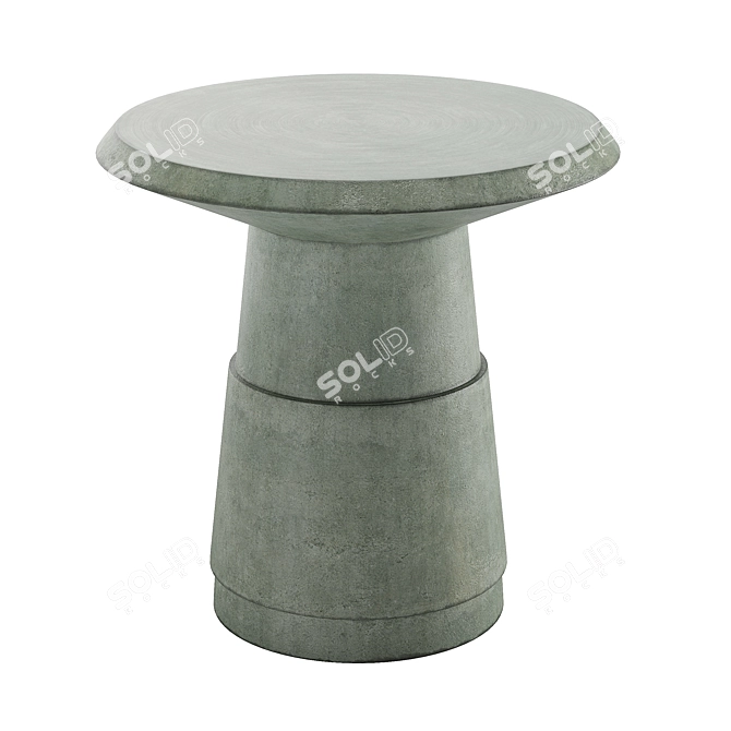 Vintage Diesel Piston Table 3D model image 1