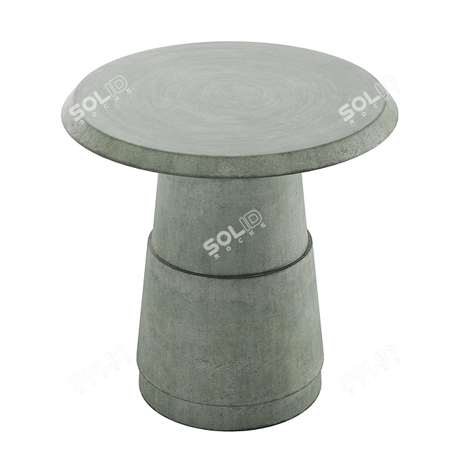 Vintage Diesel Piston Table 3D model image 2