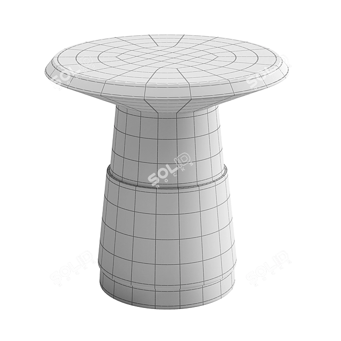 Vintage Diesel Piston Table 3D model image 3