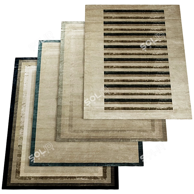 Elegant 200x300cm Carpet 3D model image 1