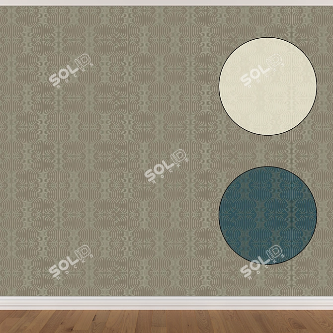 Seamless Wallpaper Set - 3 Colors 3D model image 1