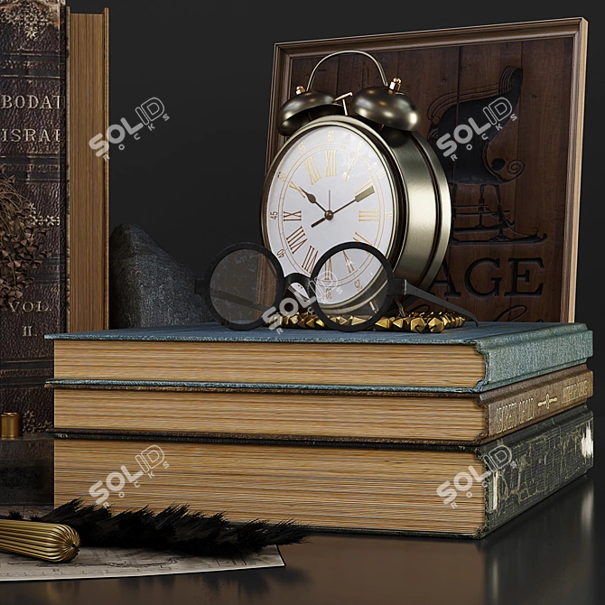 Vintage Decorative Set 3D model image 2