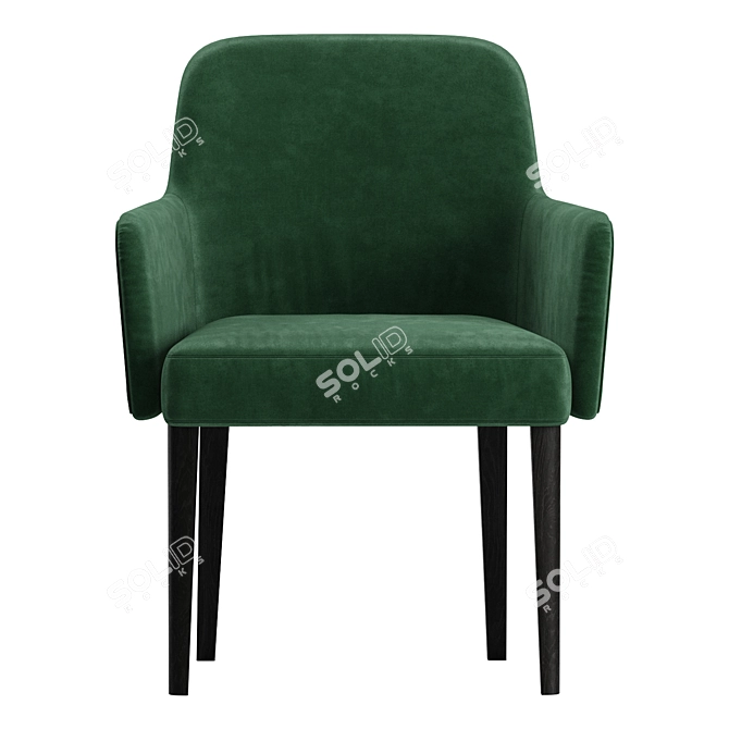 Luxury Velvet Chair 3D model image 2