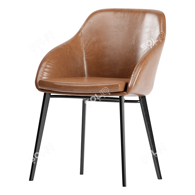 Elegant Gala Chair 3D model image 1