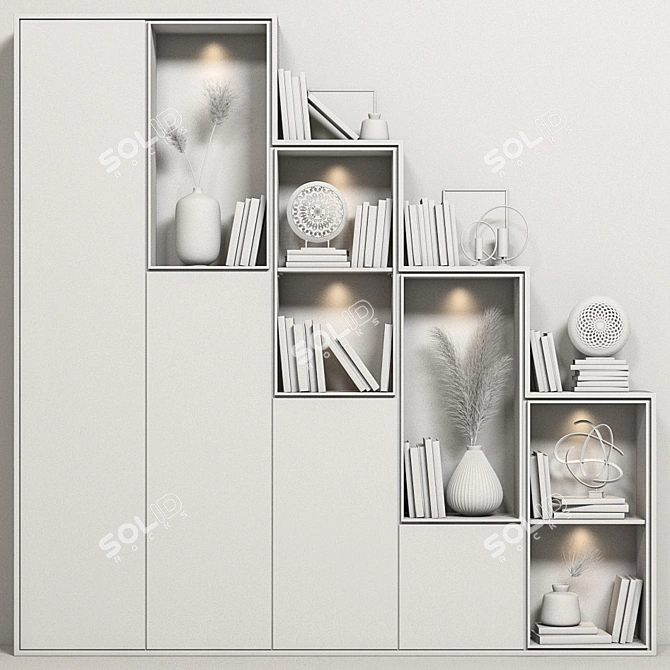 Elegant Storage Solution: Decorative Wardrobe 3D model image 4