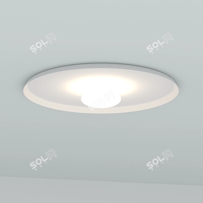 Modern Aluminum Ceiling Lamp 3D model image 1