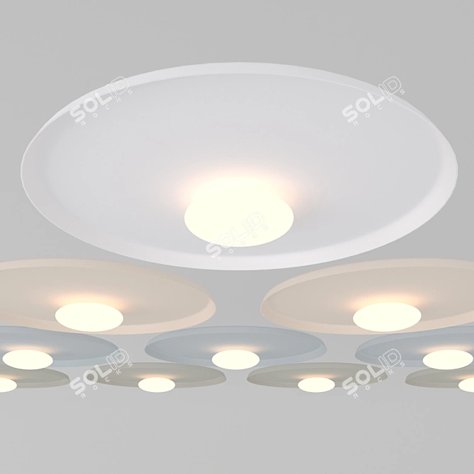 Modern Aluminum Ceiling Lamp 3D model image 7