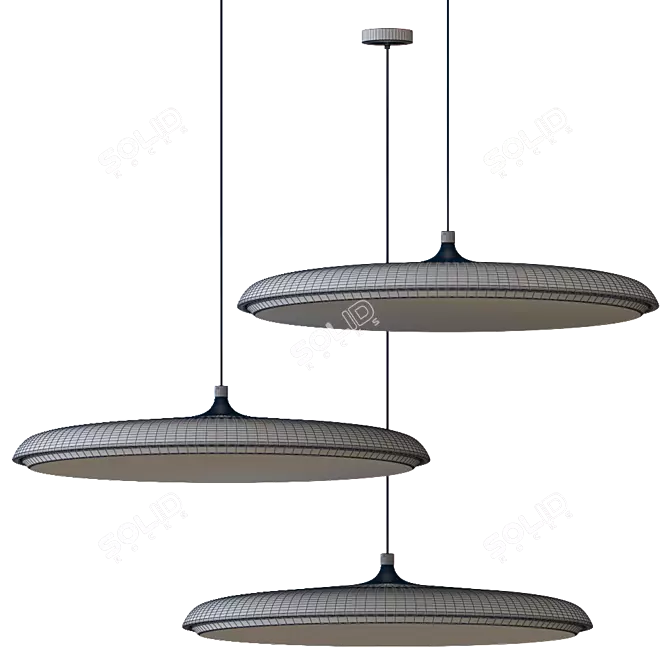 Scandinavian LED Pendant Light 3D model image 2