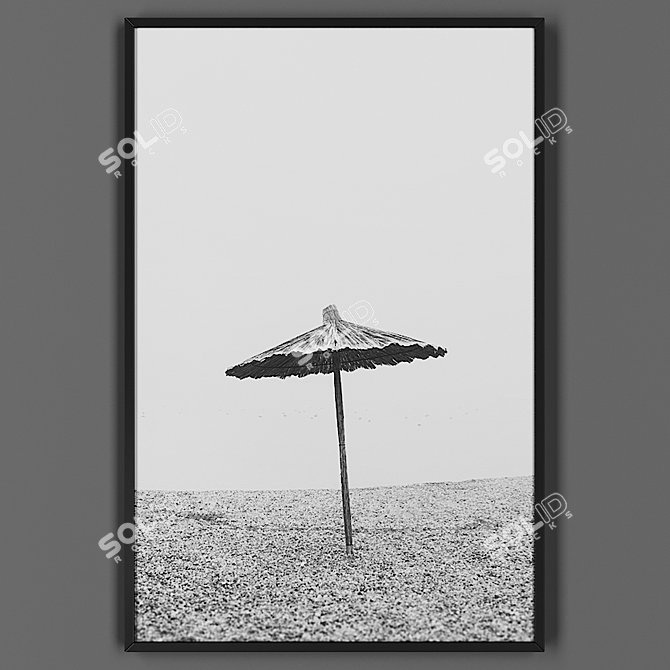 Black Framed Picture 3D model image 1