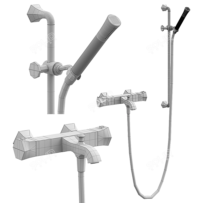 Thermostatic Bath Shower Mixer: Cisal Cherie 3D model image 2