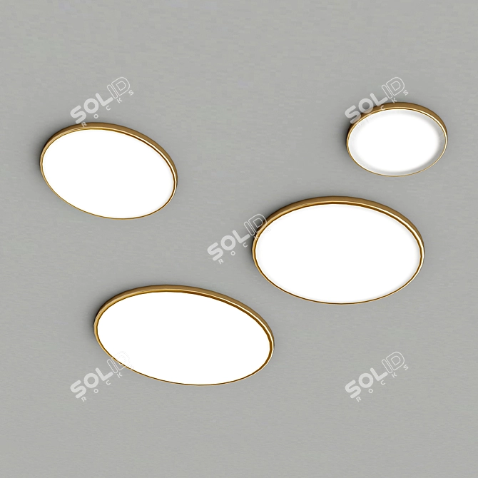 Modern LED Metal Design Lamps 3D model image 3