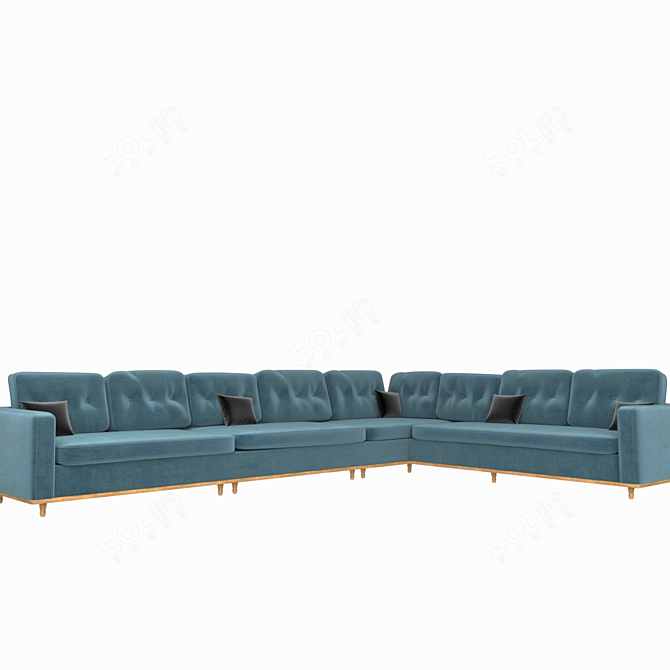 L-Shaped Industrial Sofa 3D model image 4