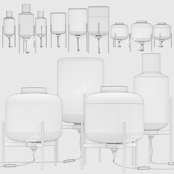 Vesoi Ambarabá Table Lamp 3D model image 2