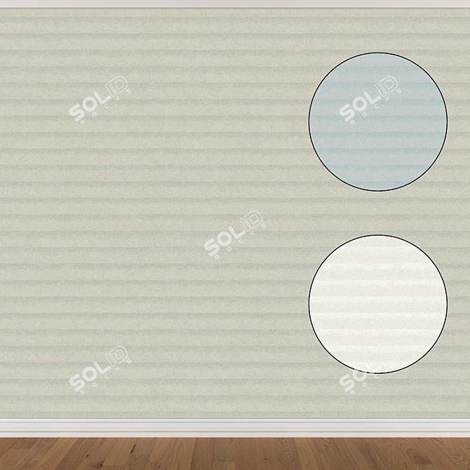 Seamless Wallpaper Set - 3 Colors 3D model image 1