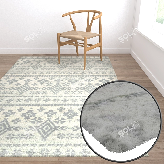 Luxury Carpet Set: High-Quality Textures 3D model image 5