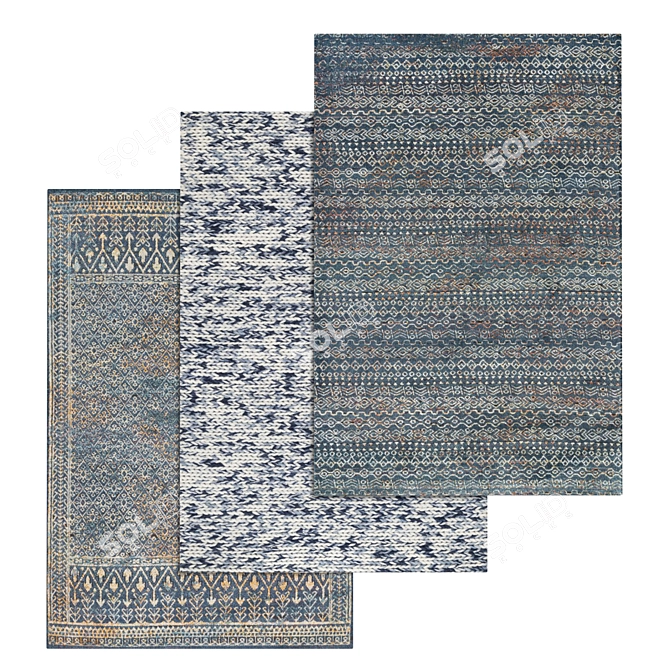 High-Quality Carpet Set 3D model image 1