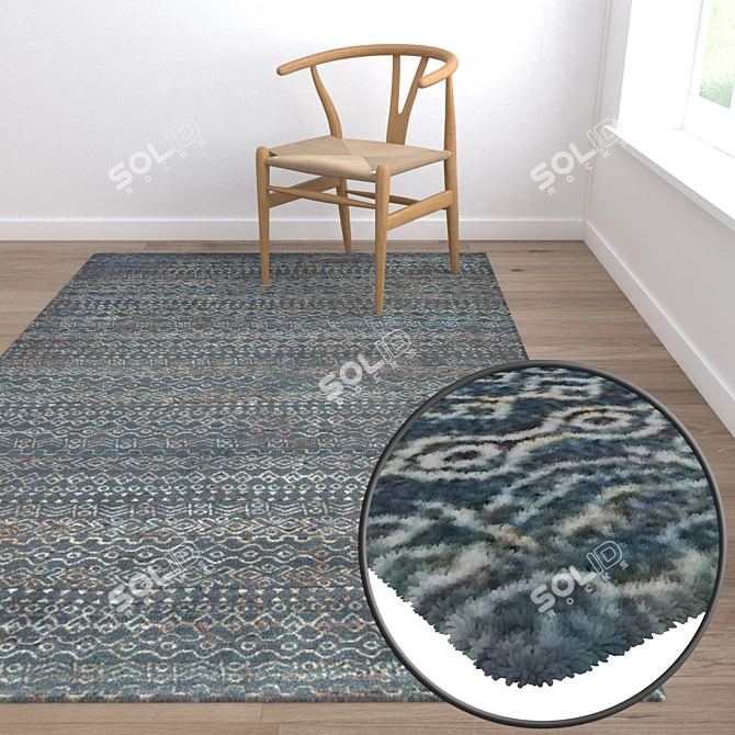 High-Quality Carpet Set 3D model image 5