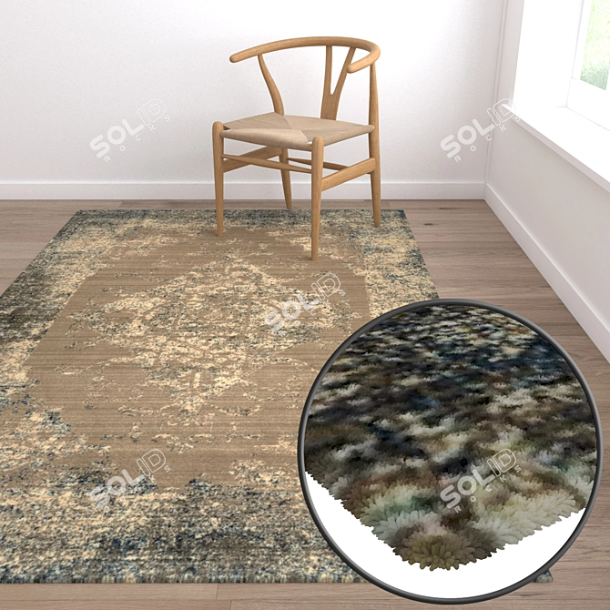 Luxury Carpet Set: High-Quality Textures for Stunning Renders 3D model image 5