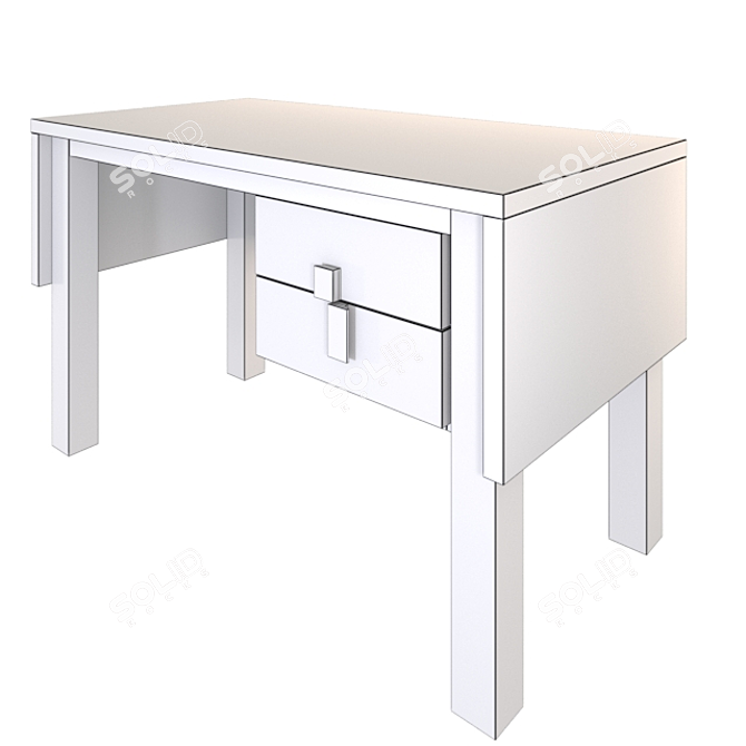 Concept Pine Writing Table 3D model image 2