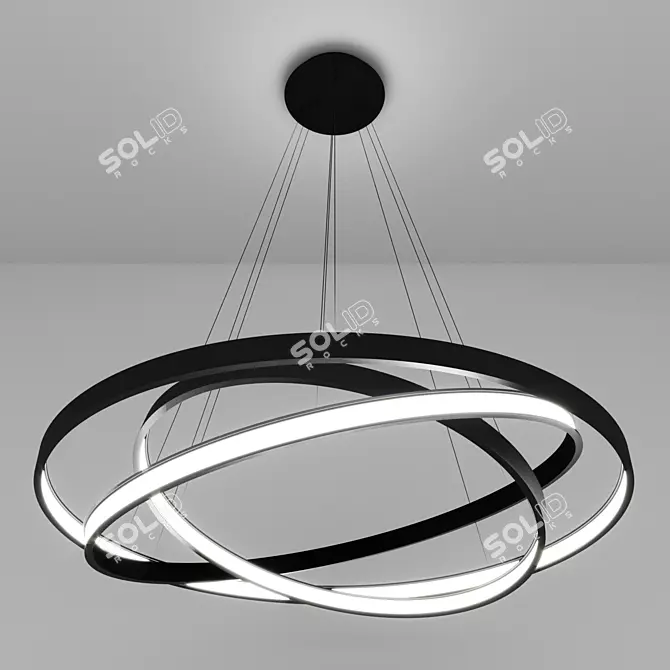 ULIGHT Haloin Pendant Lamp (3 Rings) 3D model image 1