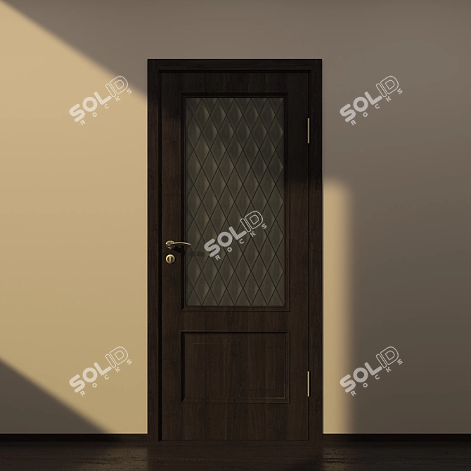 Title: Sherman Anthracite Glazed Interior Door 3D model image 2