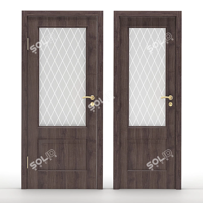 Title: Sherman Anthracite Glazed Interior Door 3D model image 3