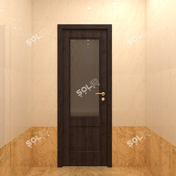 Title: Sherman Anthracite Glazed Interior Door 3D model image 7