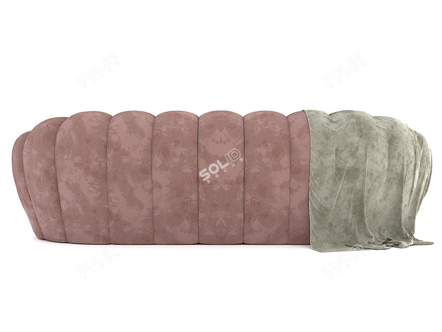 Luxurious Leather Bubble Sofa 3D model image 3