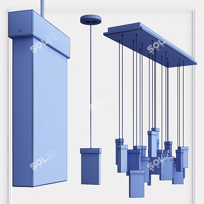 Luxury Baldachin Ceiling Light: GRAND CRU 3D model image 4