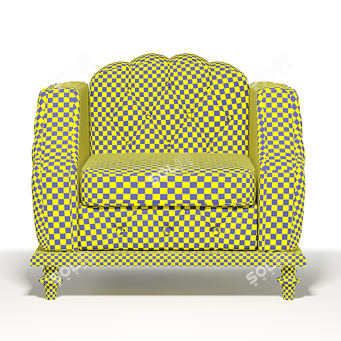 Luxurious Chesterfield Brighton Sofa 3D model image 4