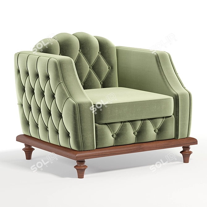 Luxurious Chesterfield Brighton Sofa 3D model image 6