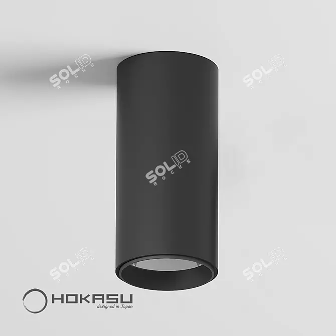 Sleek Aluminum Surface Lamp 3D model image 1