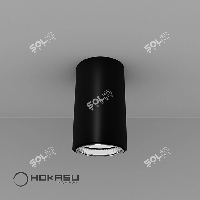 Sleek Aluminum Surface Lamp 3D model image 3