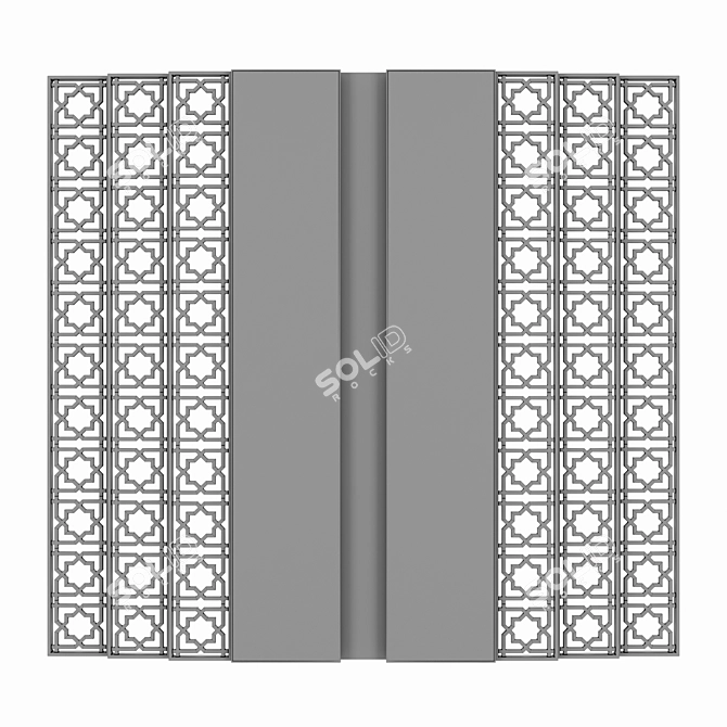 Elegant Dividing Screen 3D model image 4