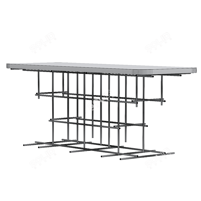 Elegant Bronze Console for Living and Dining Rooms 3D model image 5