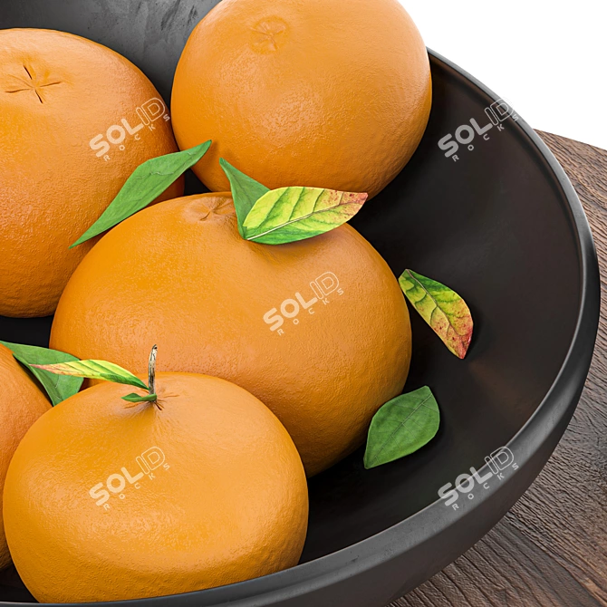 Delightful Orange Decor Set 3D model image 2