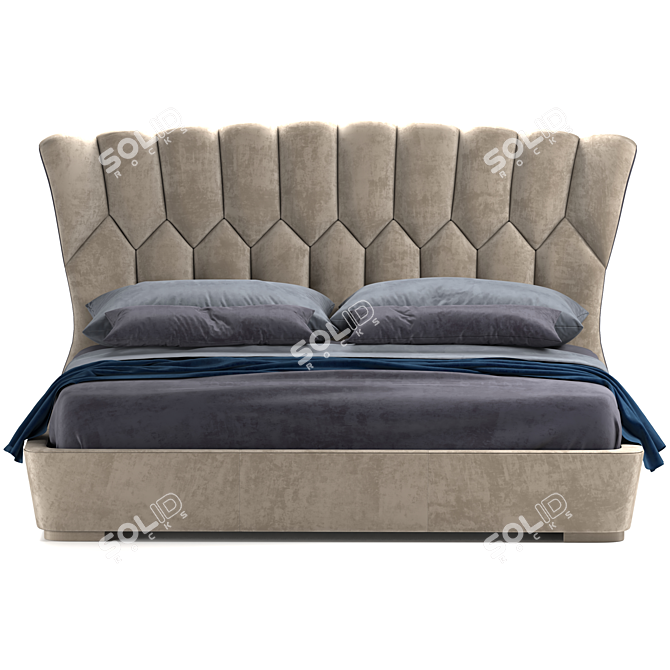  Mollie Bed: Sleek and Stylish Slumber 3D model image 4